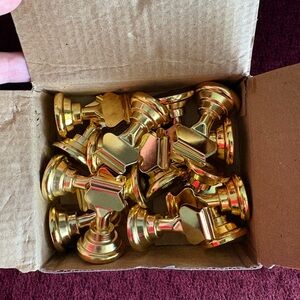 **SOLD** Gold Table Number Holders - Set of 16